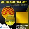 Reflective Vinyl Adhesive Sign Plotter High Reflectivity 12"x 5 Feet YELLOW 
