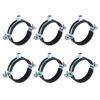 sourcing map 6 Pcs Split Ring Pipe Hanger, 75mm/3inch Adjustable Pipe Bracket Clamp Wall Ceiling Mount Pipe Strap Support for Plumbing Drainage Pipe Tube