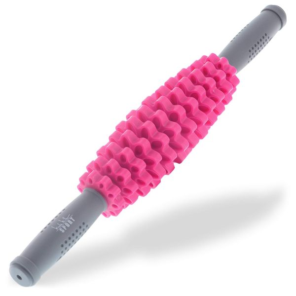 Nicole Miller Muscle Roller, 16.5" Body Massage Back Leg Muscle Roller Stick for Relief Muscle Soreness (Pink)