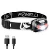 Foxelli Rechargeable Led Headlamp - Super Bright, Lightweight And Comf