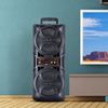 3000W Dual 6.5'' Subwoofer Bluetooth Speaker System Portable Party LED Lights FM