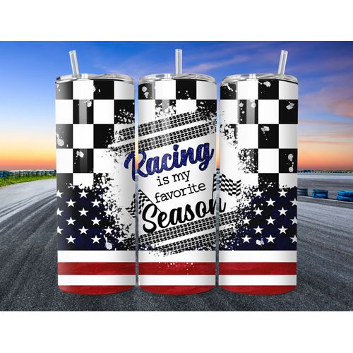 Racing is My Favorite Season 20oz Custom Tumbler