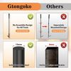 Fireplace Tools Set 4 Pcs 30 Inch Black Wrought Iron Large Fire Tool Set for Out