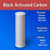 10 Coconut Shell Block Carbon & 10 Polypropylene Sediment 5 Mic 2.5"x 10"