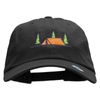 e4Hats.com Camping Tent Embroidered Washed Cap - Black OSFM