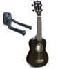 Stagg Sopran Ukulele + keepdrum Wandhalter (Schwarz)