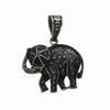 Rubby Stainless Steel Elephant Chain Pendant