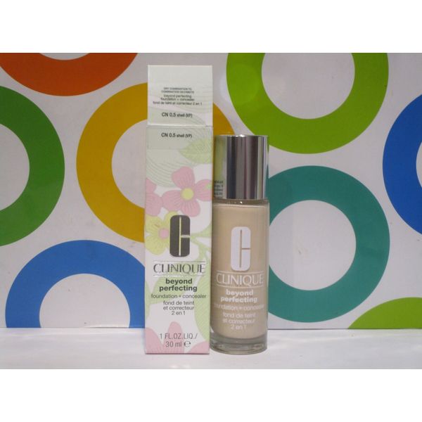 CLINIQUE ~ BEYOND PERFECTING FOUNDATION + CONCEALER ~ CN 0.5 SHELL ~ 1 OZ