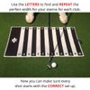 TeeTowel Golf swing alignment towel - swing training aid (Green and White)
