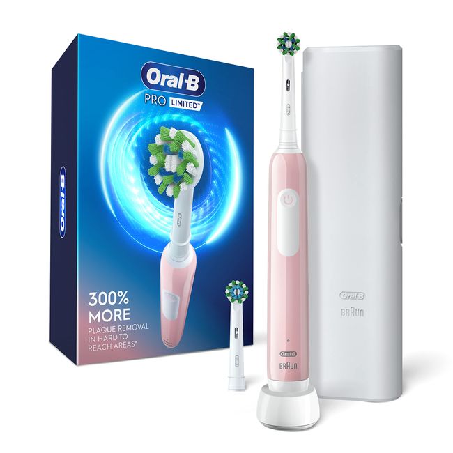 Oral-B Pro Limited Electric Toothbrush with (2) Brush Heads, Rechargeable, Pink