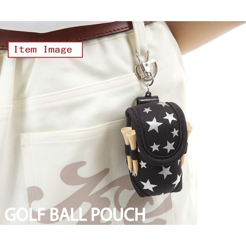 (LINX AIR Golf Ball Pouch) Golf Ball Case [Genuine] Ball Case Lightweight, star/black, Casual