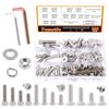 Tanstic 146Pcs M10 Hex Socket Head Cap Machine Screws Flat Head Socket Cap Screws Button Head Socket Cap Screws for Industrial Machinery