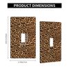 Leopard Print Light Switch Cover Plates Single Toggle Wall Plate, Decorative 1-Gang Lightswitch Cover