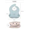 Silicone Bib, Silicone Bib, Plain, Meal Apron, Silicone Bib, With Pockets, Solid Color, Meal Apron, Bib, Baby Bib, For Meals (Navy)