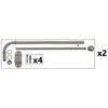 Urbanest 1/2” Adjustable Wall Mounted Swing Arm Rods, 14"-24", Pewter
