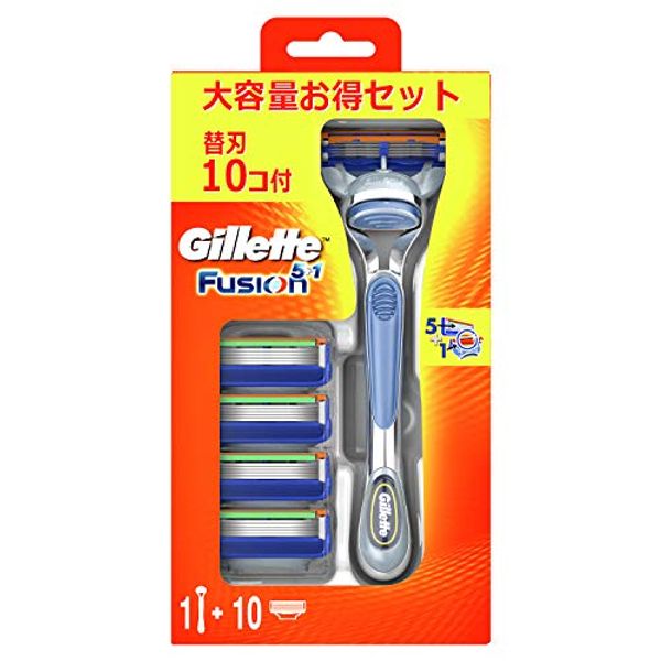 Gillette Fusion Manual Body (10 Replacement Blades) Close Shave 5 Blades Razor Men&#39;s