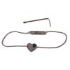 Cuffstore 9" Locking Chain Anklet or Bracelet with Heart - Allen Key Closure