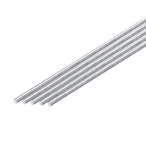 uxcell 10Pcs 1/16"(1mm) Dia Round Aluminum Rod, 12"(305mm) Long 6063 Aluminum Round Rod Solid Lathe Bar Stock for Industry Construction DIY Crafts