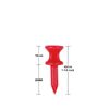 Zivisk Golf Tees Plastic 32MM 100 Count Red Golf Tees