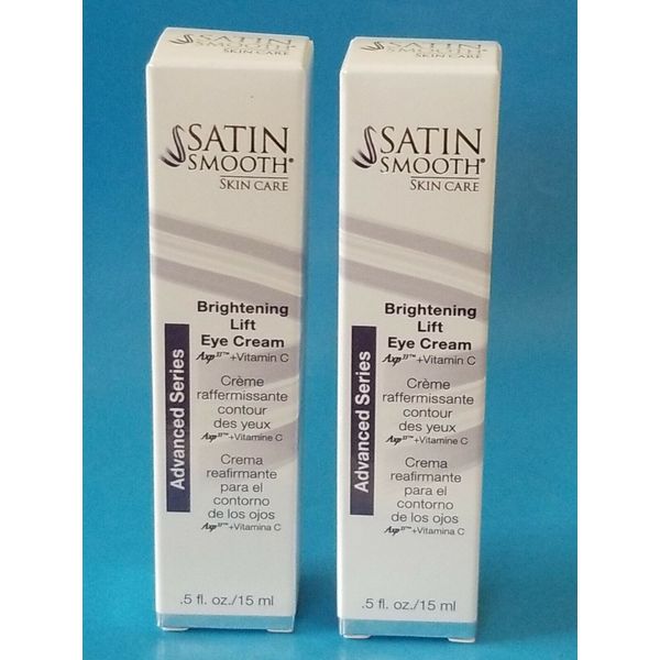 2 × SATIN SMOOTH • Brightening Lift Eye Cream with Vitamin  C. 0.5 oz / 15 mL