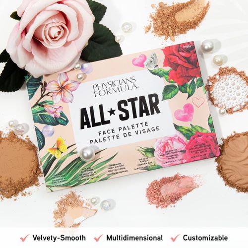 Physicians Formula All-Star Face Palette Holiday Gift Set For Women Bronzer, Blush, Powder Makeup Collection | Christmas | Dermatologist Tested, Clinicially Tested