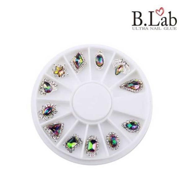 Nail parts materials stone art crystal Aurora cubic nail art glue parts stone jelly nail nail materials beads