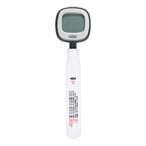 OXO Good Grips Chef's Precision Digital Instant Read Thermometer, Metallic Black, 25.4 x 10.9 x 1.8 cm