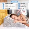 Bed Wedge Pillow, Multipurpose Cooling Gel Memory Foam Top, Machine Washable