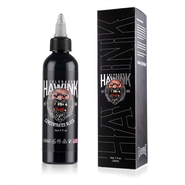 HAWINK Black Tattoo Ink 4oz(120ml) Tattoo Supplies Concentrated Black TI203-120-002