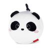 Legami - Travel Pillow with Night Mask, Panda Zip Closure, Space Saver, Hook for Convenient Carry, Small Pocket on Back, 16 x 16 cm