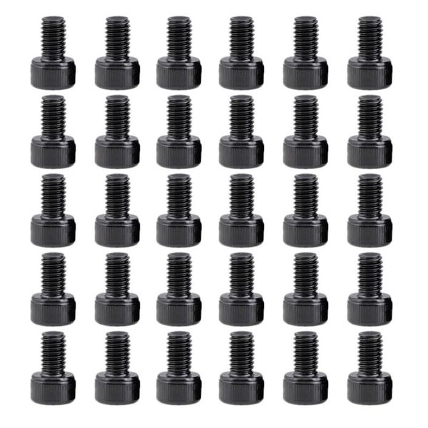 M4 x 28mm Hex Socket Head Bolts, Black Stainless Steels Allen Thread Cap Screws for Machine, 30 Pcs