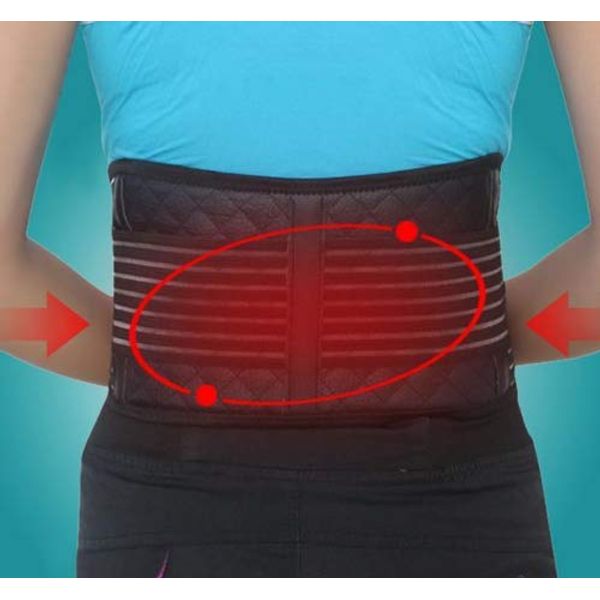 Universal Double Pull Lower Back Support Brace Lumbar Waist Belt Breathable Brace (M Size Suitable Waistline (67cm to 83cm))