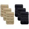 Tamlien Women Bra Extender 2 Hook,Soft Comfortable Bra Strap Extensions - 6 pcs Pack (Beige/Black)