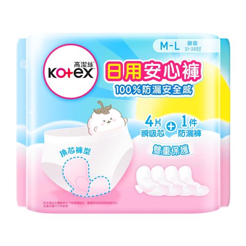 Kotex Comfort Soft Day Pant (M-L) (1 Pant + 4 Pads) 1 Set