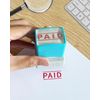 WAFJAMF Paid Stamp–Pre-Inked Message Stamp Self Inking Rubber Stamp Red Ink-Medium