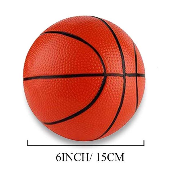 6 Inch /18 CM Mini Basketballs for Toddlers Kids Teenagers, 3 Pack 6" Basketball with Pump Durable PVC Basketballs for Mini Over Door Hoop, Pool Beach Balls for Swimming Pool, Indoor, Outdoor, Yard