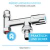 Bächlein Universal Auxiliary Valve - Eckfix Device Valve Made of Brass with Backflow Preventer