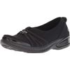 BZees Womens Niche Skimmers Ballet Flat, Black Mesh, 7 US