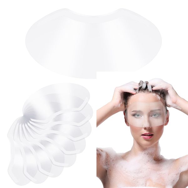 50 PCS Shower Face Eye Shields, Clear Disposable Face Shield Shower Visor Eyebrow Shower Shields Protector for Haircut Hairspray Eye Surgery Eyelid Lash Aftercare for Salon Supplies Eyelash Extensions