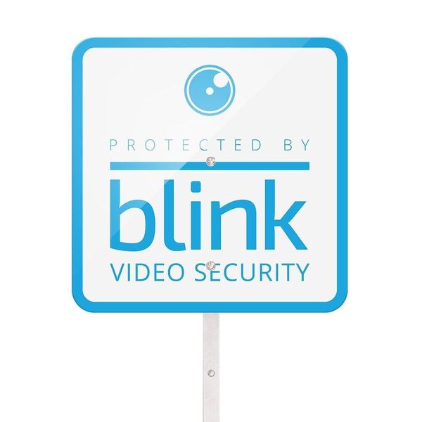 (New) Blink Yard Video Security Sign with Two Window Decals Bundle