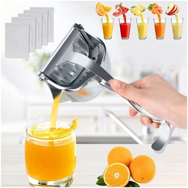 Fruit Juicer Extractor Manual Aluminum Juicer Hand Juice Press Squeezer