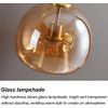 Nordic Mid Century Corridor Globe Semi Flush Mount Ceiling Light Fixture Amber S