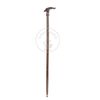 Antique Brass Walking Stick with Solid Brass Dragon Brown Handle Cane for Elderly & Unisex