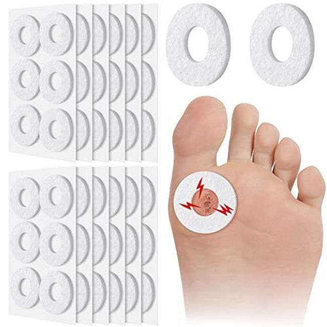 72 Pcs Callus Cushions for Bottom of Foot Pads 1.4 x Inch, White