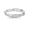 DTPsilver® 925 Sterling Silver Ring - Twisted Everlasting Love Weave