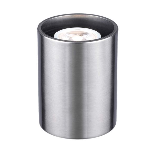 Lights4Living Modern Small Satin Silver Chrome LED Uplighter Table, Floor Lamp Uplighter with Inline Switch (Satin Silver)