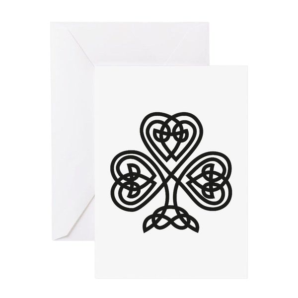 CafePress Celtic Shamrock Greeting Card, Note Card, Birthday Card, Blank Inside Matte Matte