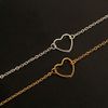 TseenYi Simple Hollow Love Bracelet Hand Chain Bracelet Elegant Bridal Bracelet Handpiece Jewelry for Women and Girls (Gold)