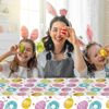 YaYaFunFun 2pcs Easter Table Cloth Party Plastic Easter Bunny Tablecloths,137 * 274cm Large Waterproof Rabbit Egg Tablecloth Tablecover Rectangle Easter Party Tablecloth for Spring Easter Party Decor