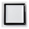 Exquisite Disposable-White-Plastic-Plates-Square Linear (40 Pack) Wedding Dinner Fancy Tableware Dishes (9 Inch., White) Single Size Set
